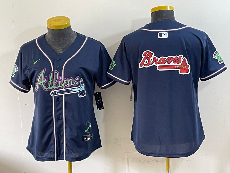 women 2026 Atlanta Braves blank Blue Game Nike MLB Jersey 0715001